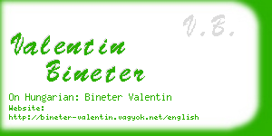 valentin bineter business card
